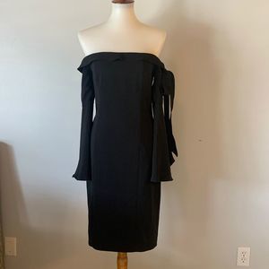 [JAYGODFREY] Black Off The Shoulders Cocktail Dress - Size 8